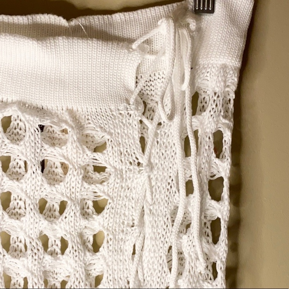 Open Knit Lace-Up Cover-Up Skirt NWT - Picture 12 of 15